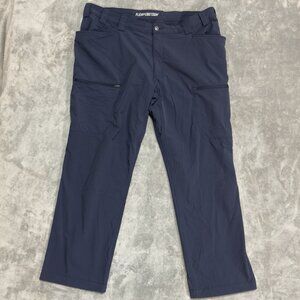 Duluth Trading Flexpedition Cargo Pants Mens 42x32 Navy Nylon Spandex Relaxed